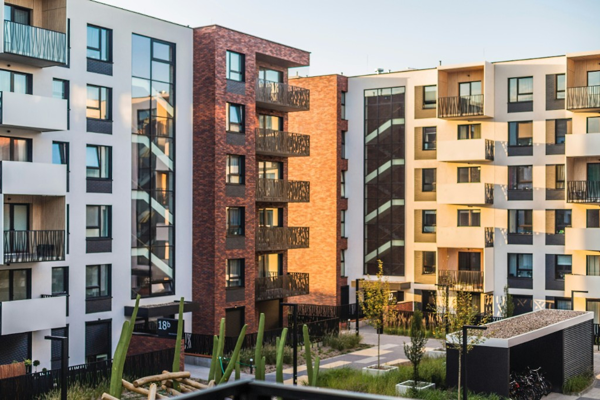 Modern apartment buildings representing real estate investment in Saint-Jérôme in the Laurentians.