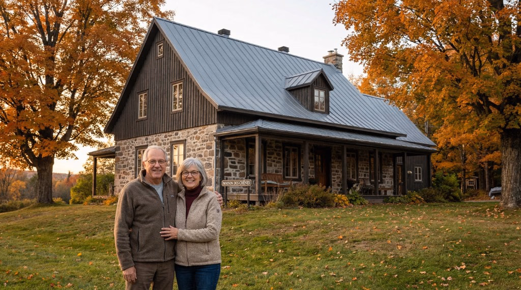 Couple de pré-retraités heureux de vendre leur maison après 20 ans à Saint-Jérôme.